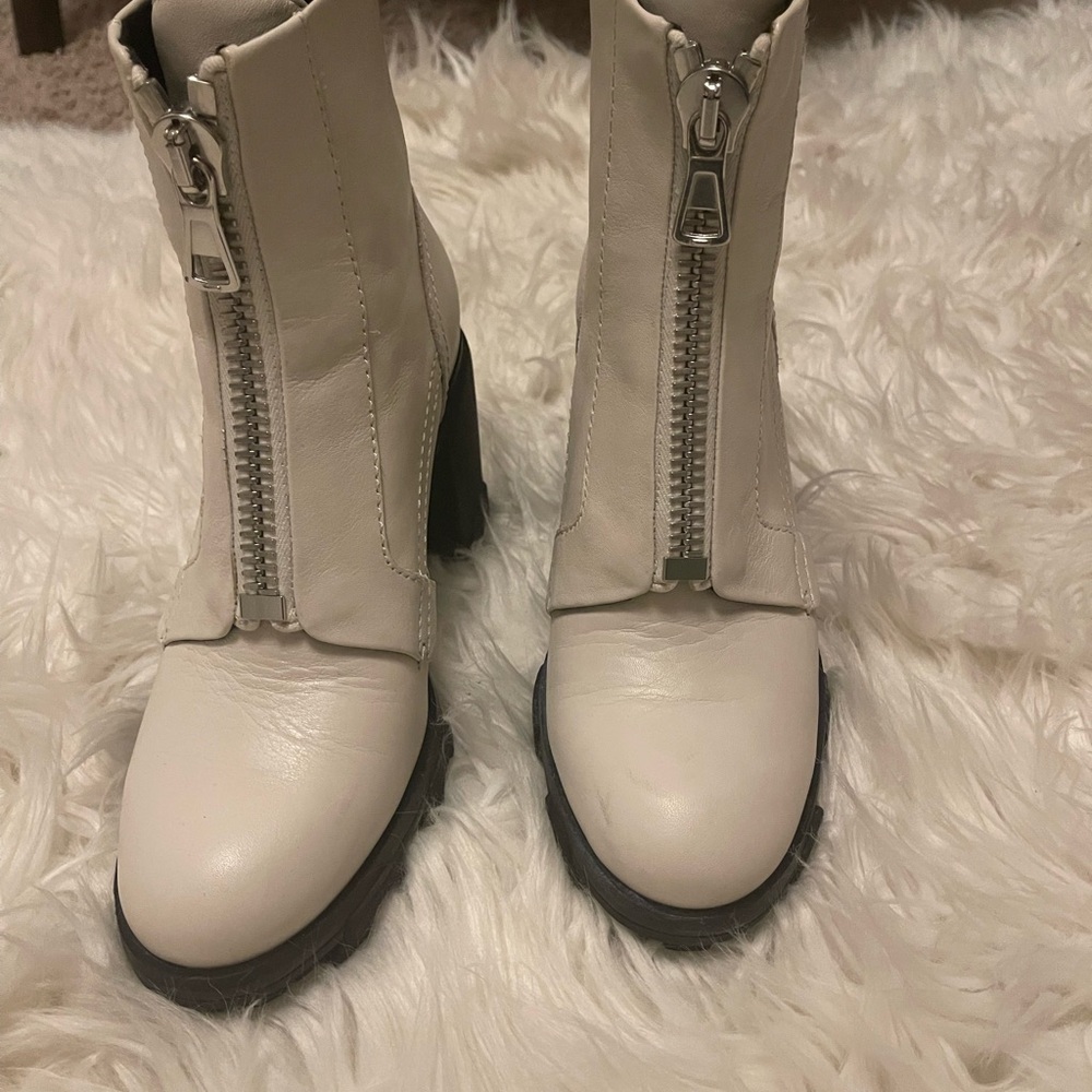 rag & bone Cream Heeled Boots